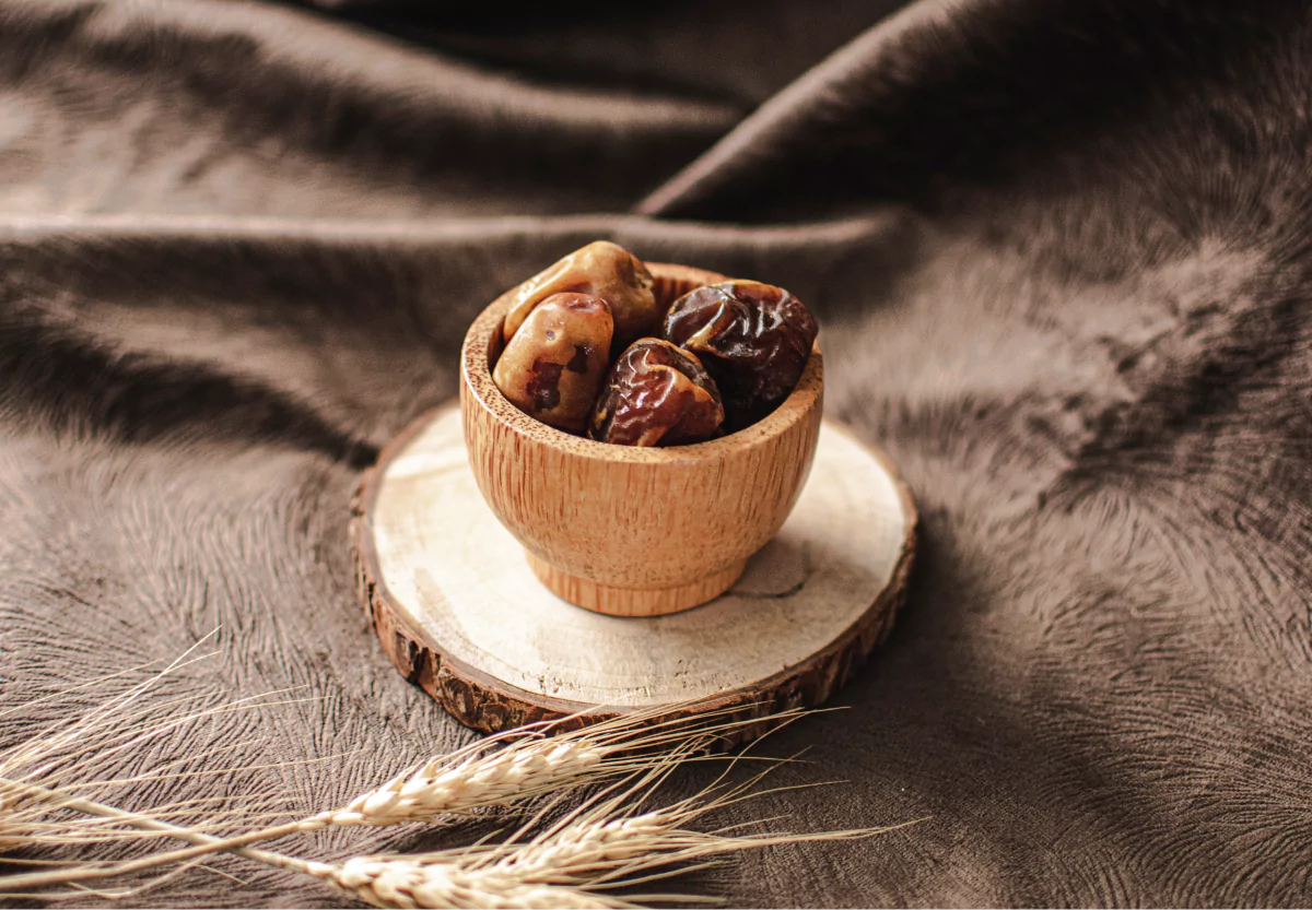 a bowl of dried dates